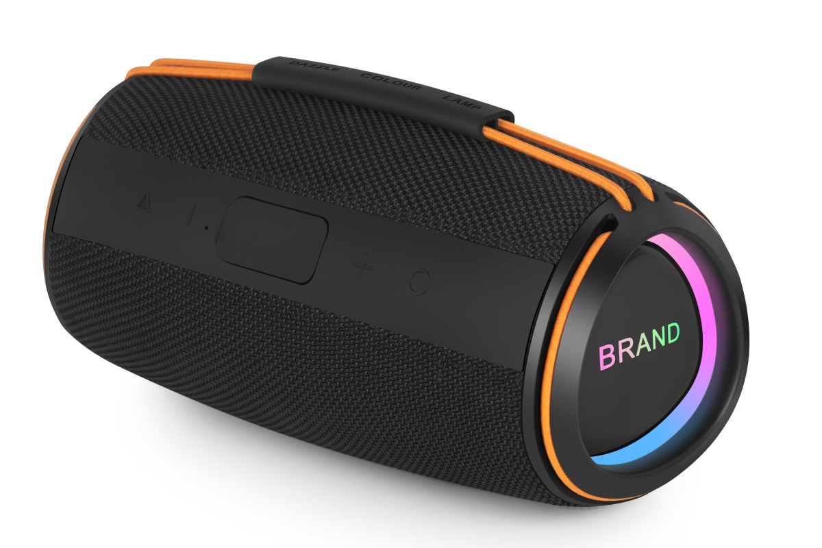 Yumanbei YMB-12 Portable Bluetooth Speaker: 66mm full-range speaker with dual-channel output, powerful and immersive sound effect. The diaphragm is made of epoxy resin and engraved with two logos. It 