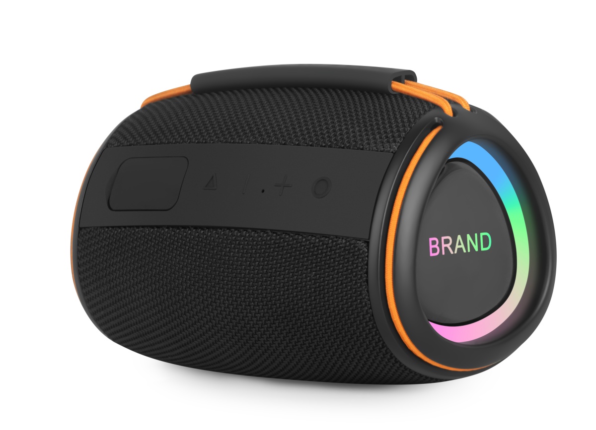 Yumanbei YMB-13 Portable Bluetooth Speaker: Unique design, 66mm full-range speaker with 20W output, diaphragm with glue and laser engraving of two logos, great RGB atmosphere effect